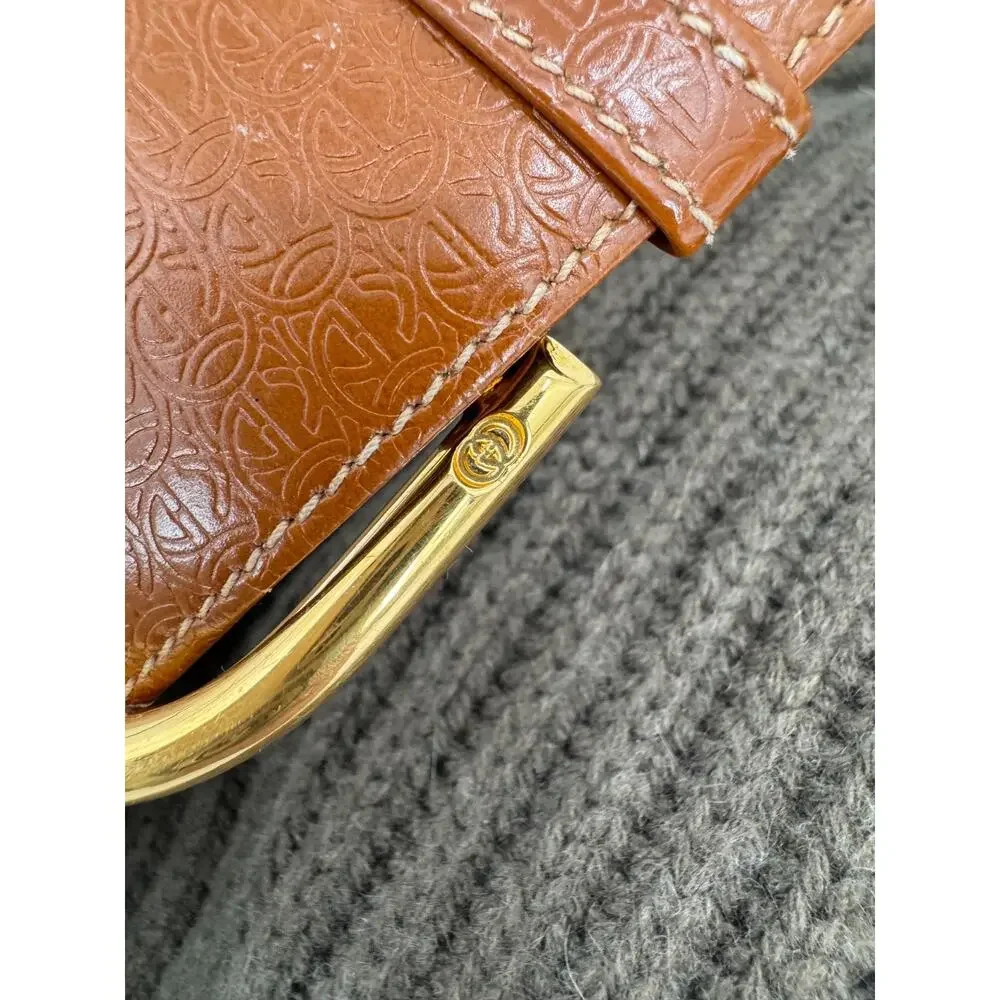 Authentic Vintage Gucci Leather Womens embossed GG belt Made in Italy 70cm/28